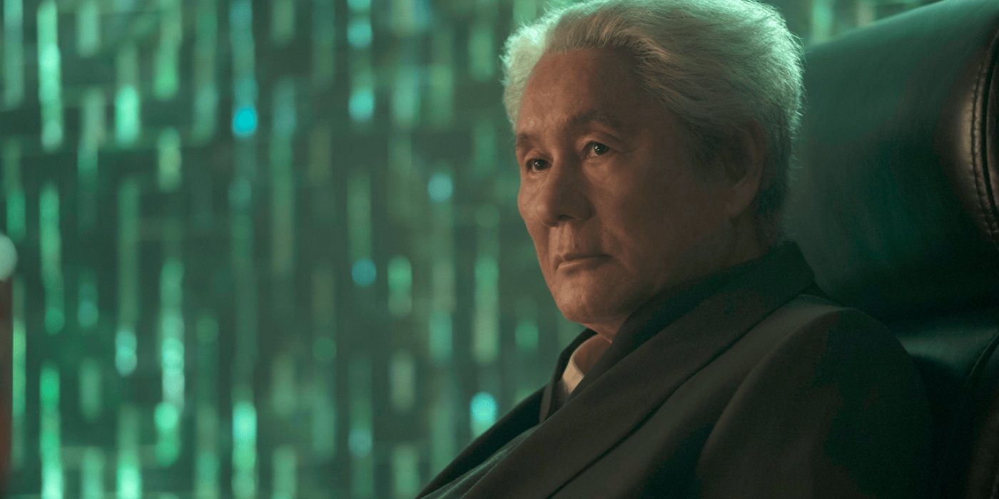 Takeshi Kitano poses in the Ghost in the Shell header.