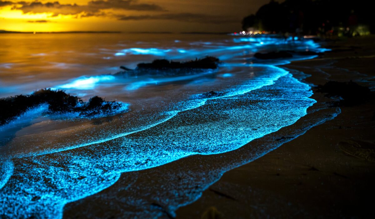 Glowing Beaches in Japan
